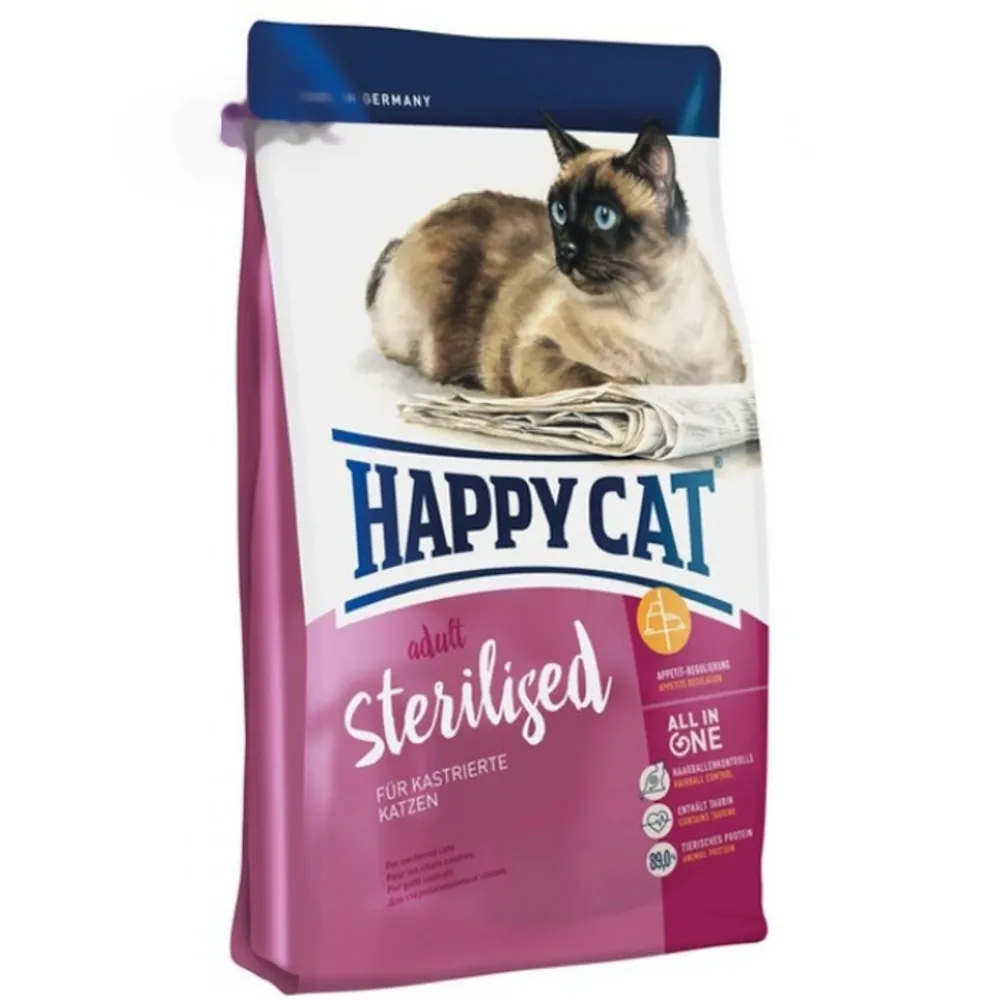 غذای خشک گربه هپی کت مدل Sterilised وزن 4 کیلوگرم