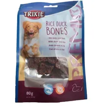 غذای تشویقی سگ تریکسی مدل RICE DUCK BONES وزن 80گرم