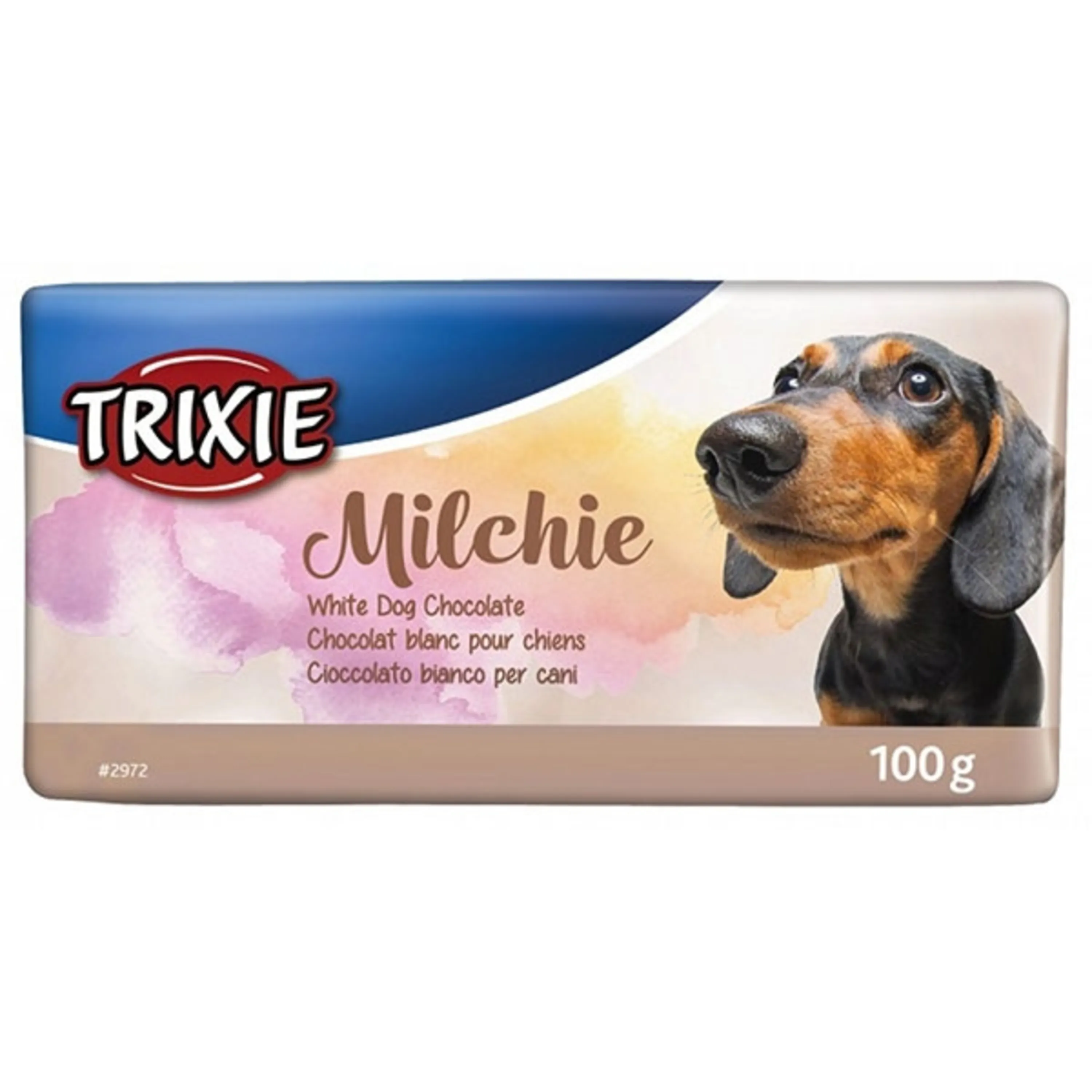 تشویقی سگ تریکسMilchie dog Chocolate شکلات سفید مخصوص سگ - ویتامینه وزن 100 گرم تشویقی سگ تریکسMilchie dog Chocolate شکلات سفید مخصوص سگ - ویتامینه وزن 100 گرم