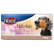 تشویقی سگ تریکسMilchie dog Chocolate شکلات سفید مخصوص سگ - ویتامینه  وزن 100 گرم 