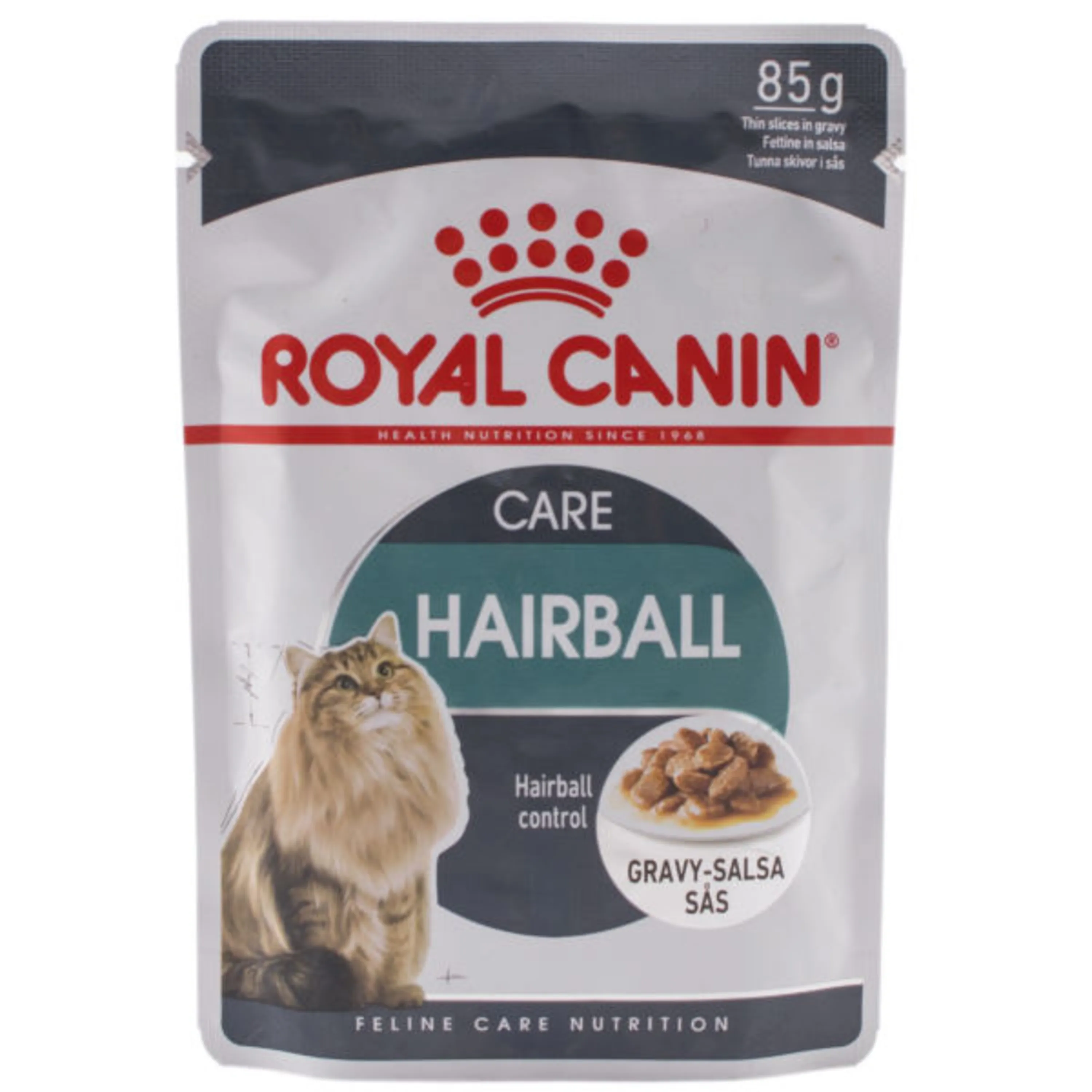 غذای پوچ گربه هیربال رویال کنین  pouch hair ball وزن 85 گرم  غذای پوچ گربه هیربال رویال کنین  pouch hair ball وزن 85 گرم