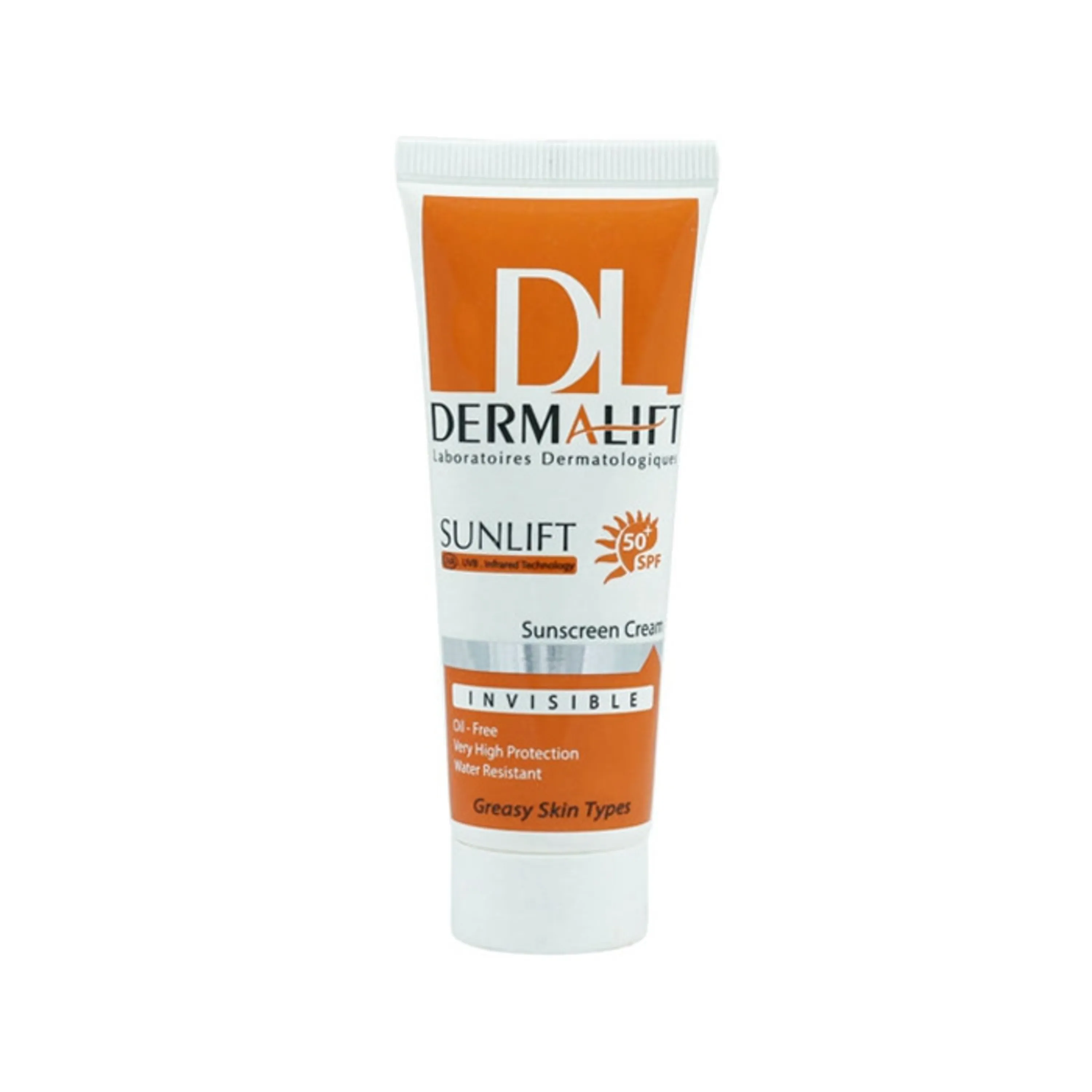 کرم ضد آفتاب بی رنگ فاقد چربی سانلیفت +Dermalift SPF50 کرم ضد آفتاب بی رنگ فاقد چربی سانلیفت +Dermalift SPF50