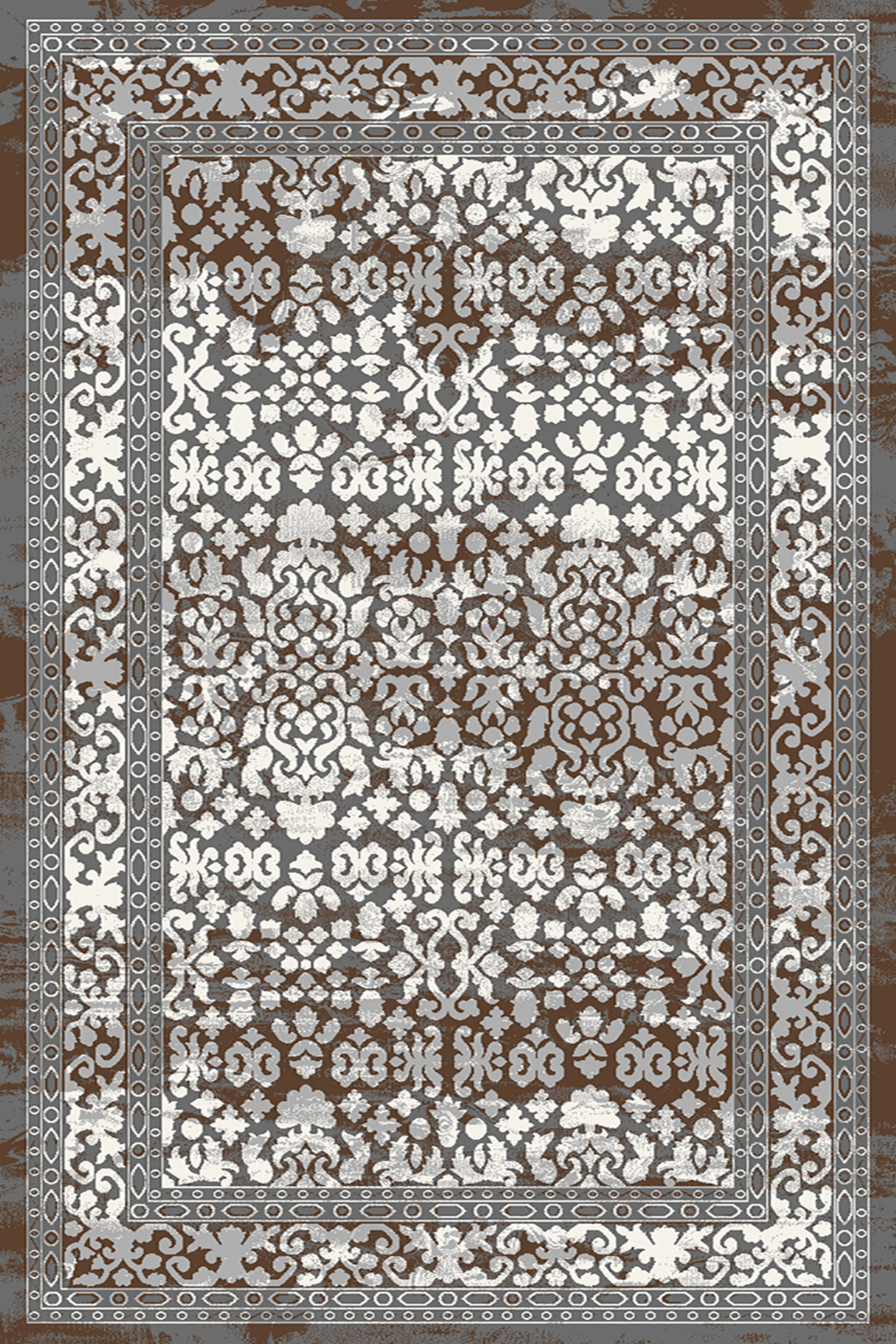 فرش طرح 4068 طوسی کلکسیون ویژن