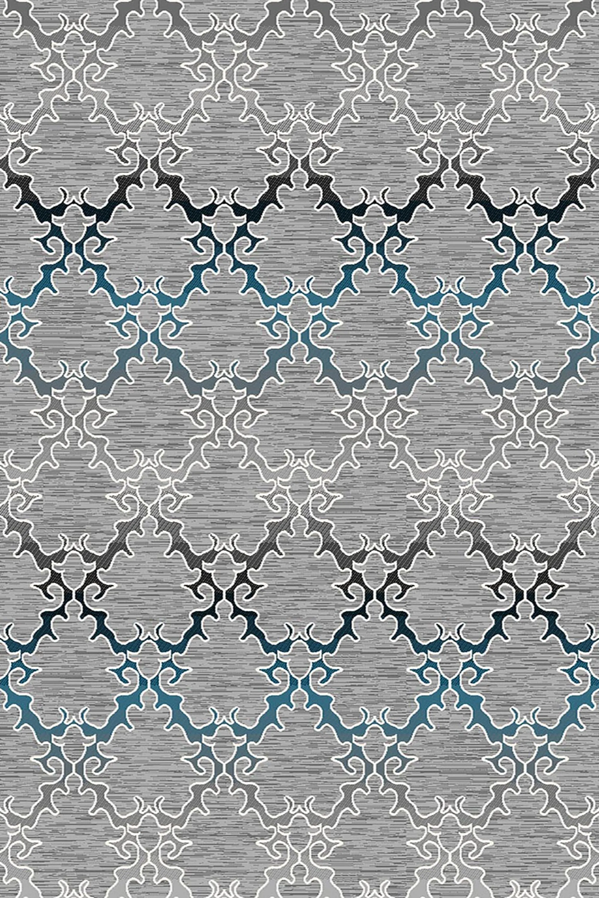 فرش طرح 4072 نقره ای روشن کلکسیون ویژن