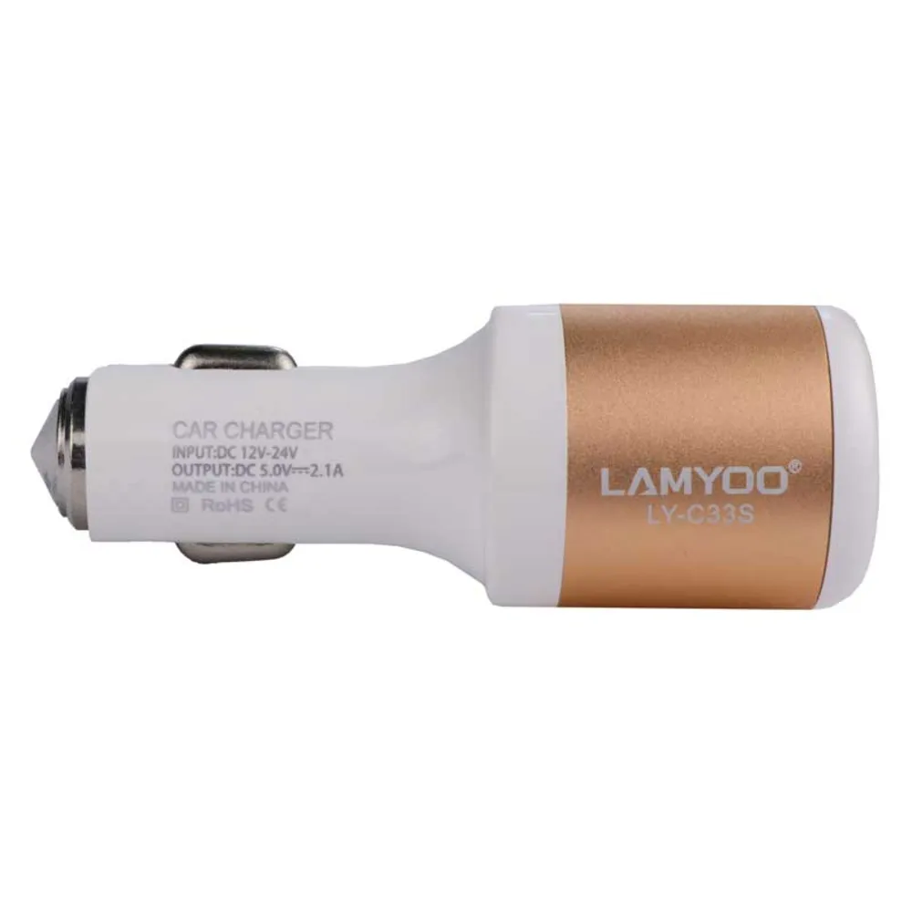 شارژر فندکی LAMYOO LY-C33S + کابل میکرو یو اس بی