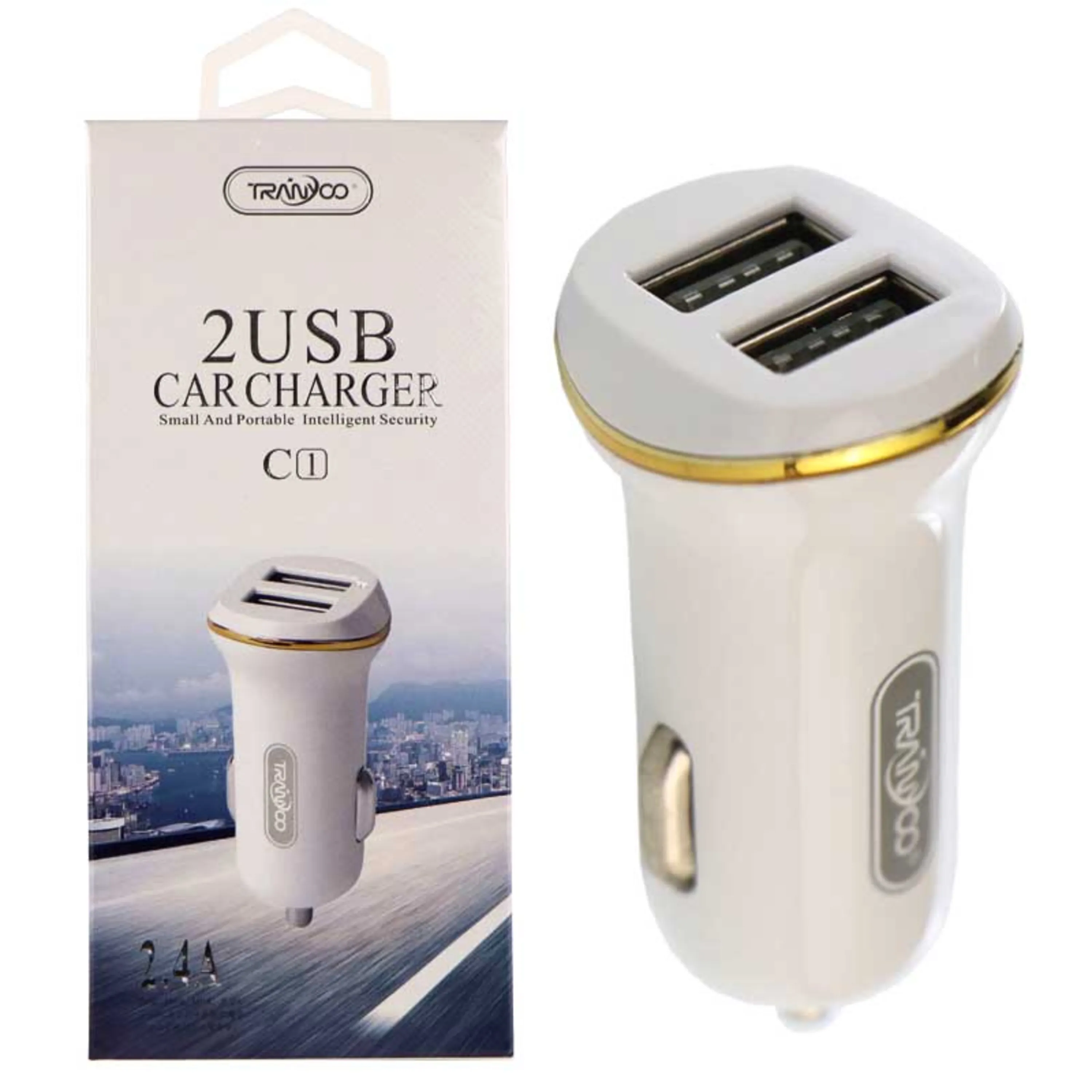 شارژر فندکی Tranyoo C1 2Port 2.4A شارژر فندکی Tranyoo C1 2Port 2.4A