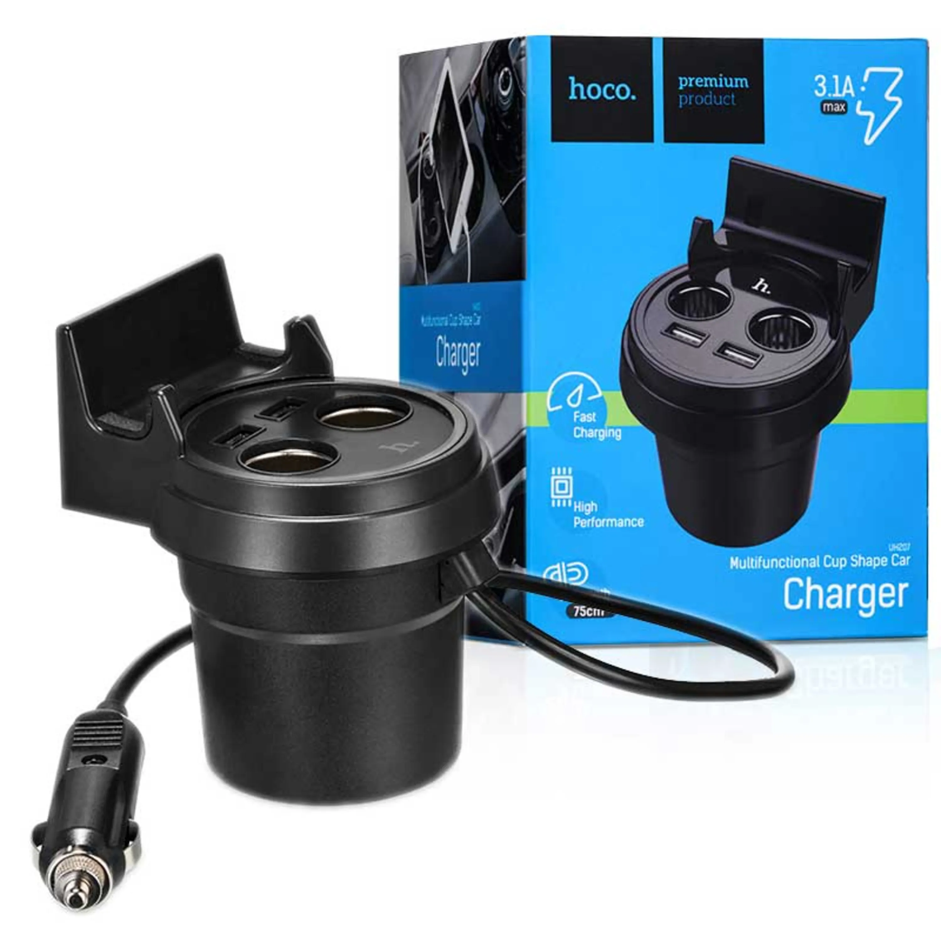 شارژر فندکی چند کاره هوکو Hoco UC207 شارژر فندکی چند کاره هوکو Hoco UC207