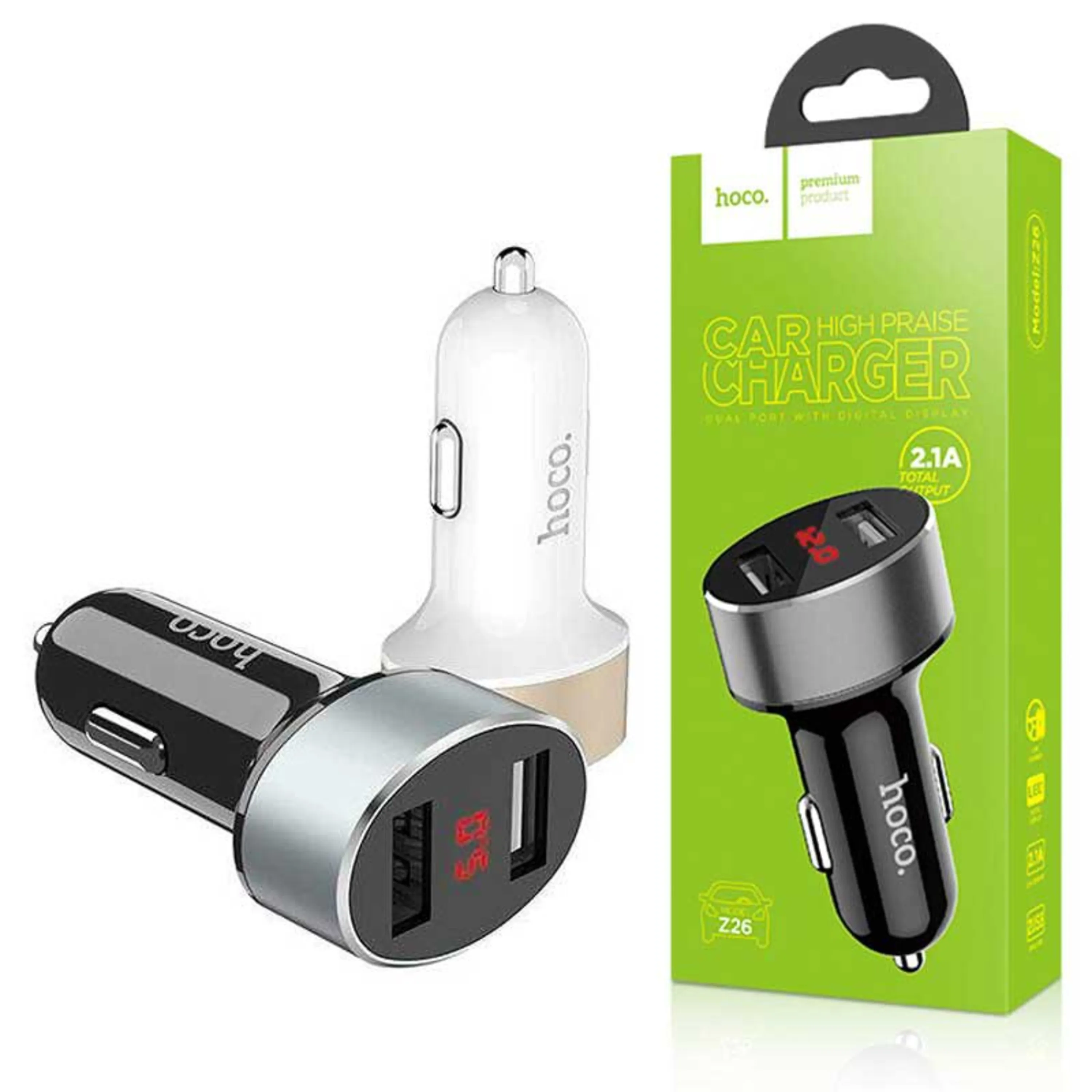 شارژر فندکی Hoco Z26 2.1A شارژر فندکی Hoco Z26 2.1A