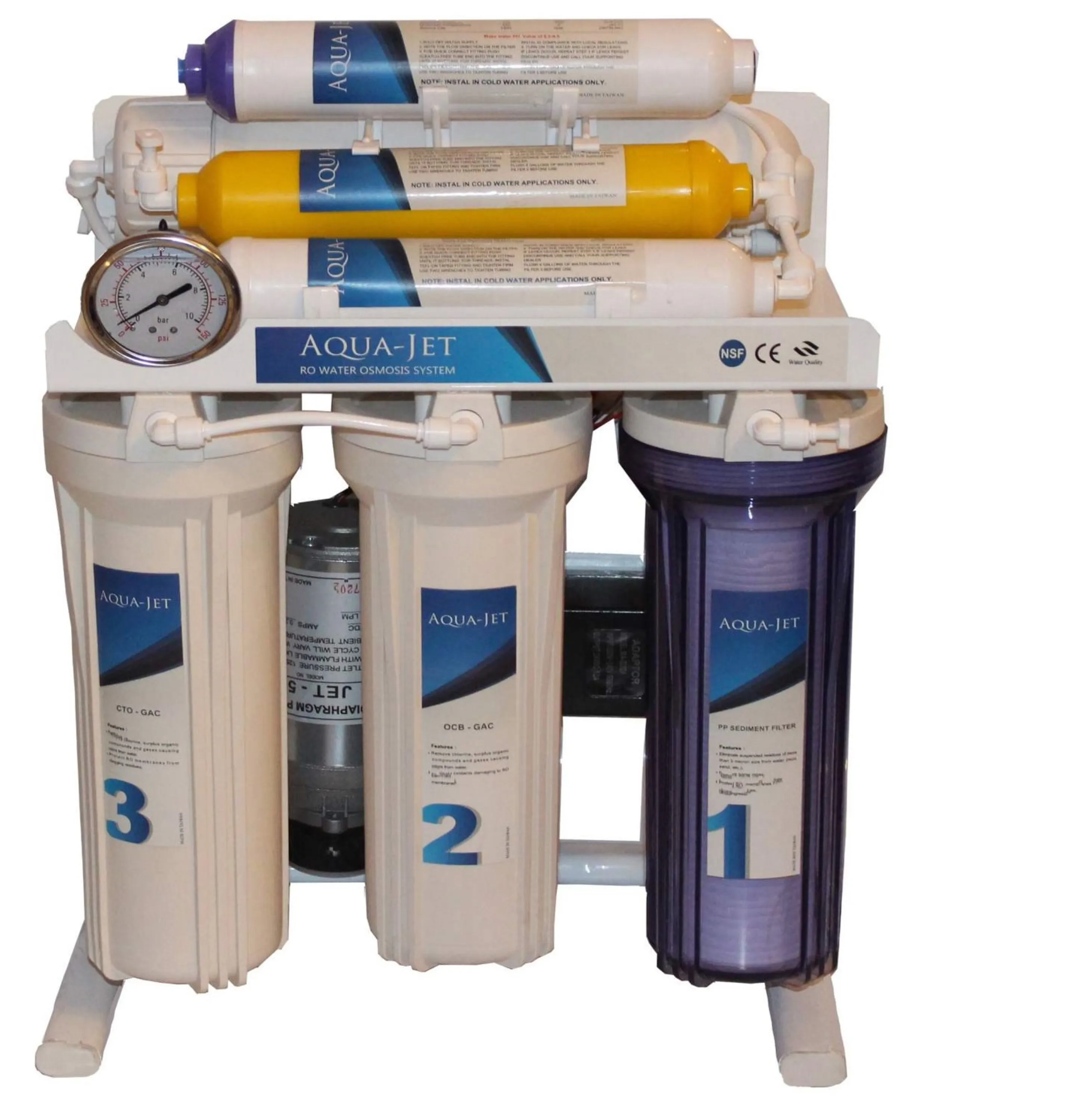 دستگاه کننده تصفیه آب خانگی آکوا جت مدل J620+ سه عدد فیلتر