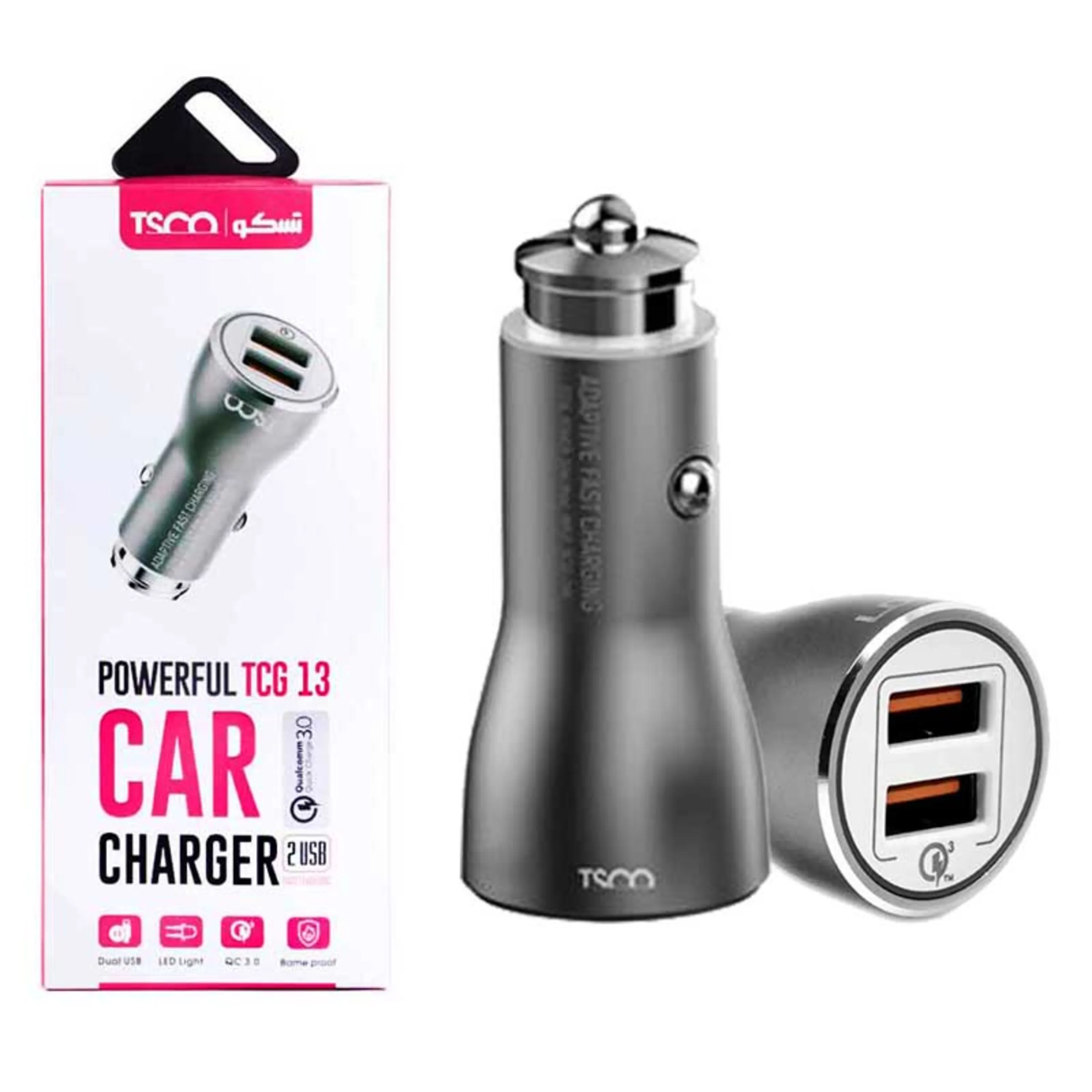 شارژر فندکی TSCO TCG 13 + کابل میکرو یو اس بی