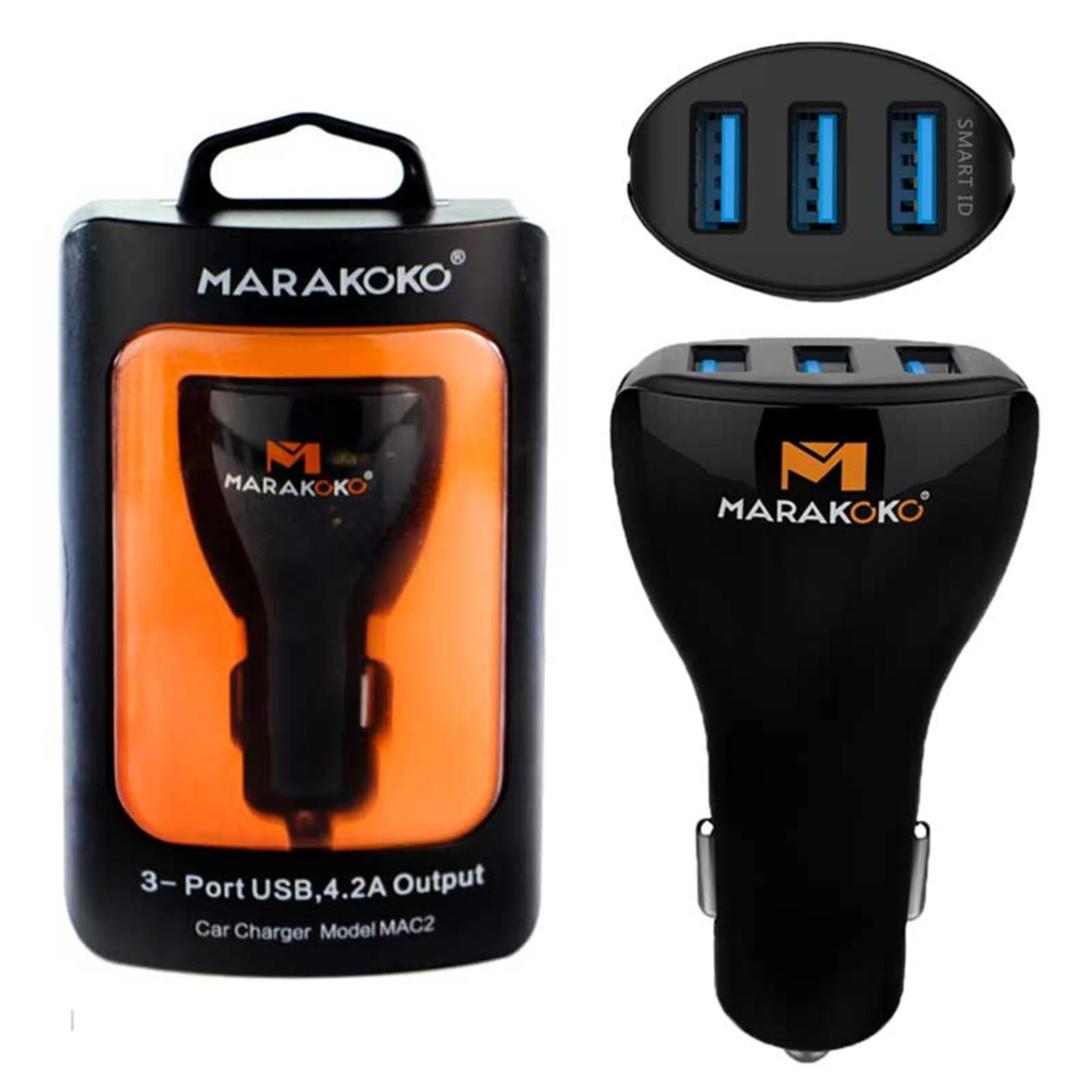 شارژر فندکی Marakoko MAC2 3Port شارژر فندکی Marakoko MAC2 3Port