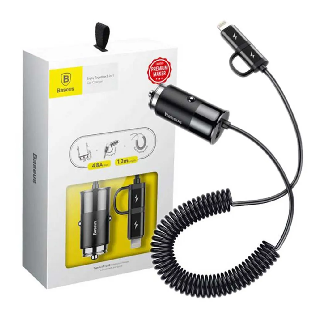 شارژر فندکی سیم وصل Baseus Enjoy Together CCALL-EL01