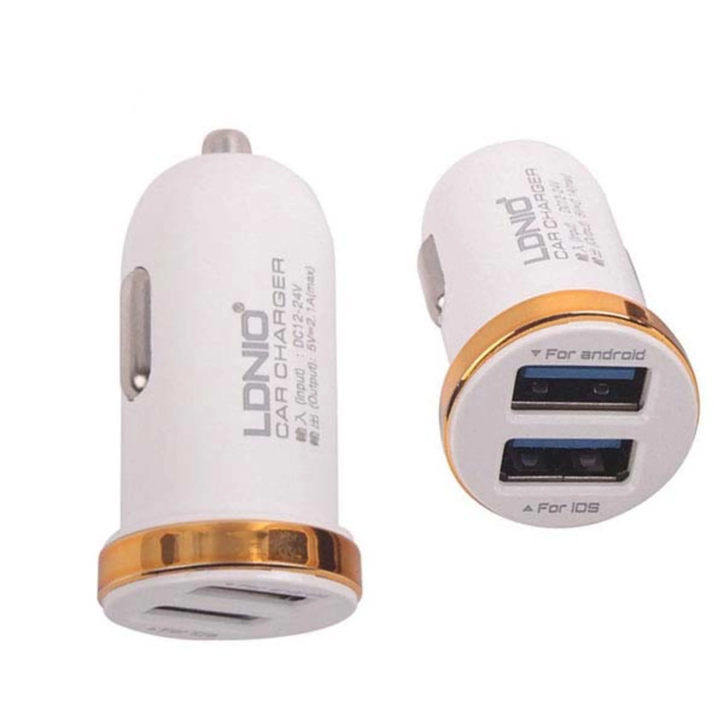 شارژر فندکی LDNIO DL-C22 2.1A + کابل اندروید شارژر فندکی LDNIO DL-C22 2.1A + کابل اندروید