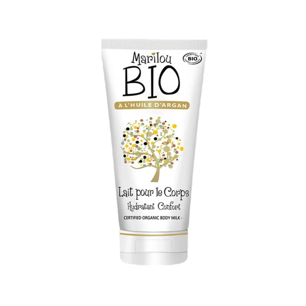 شیر مرطوب کننده بدن ارگانیک روغن آرگان MARILOU BIO