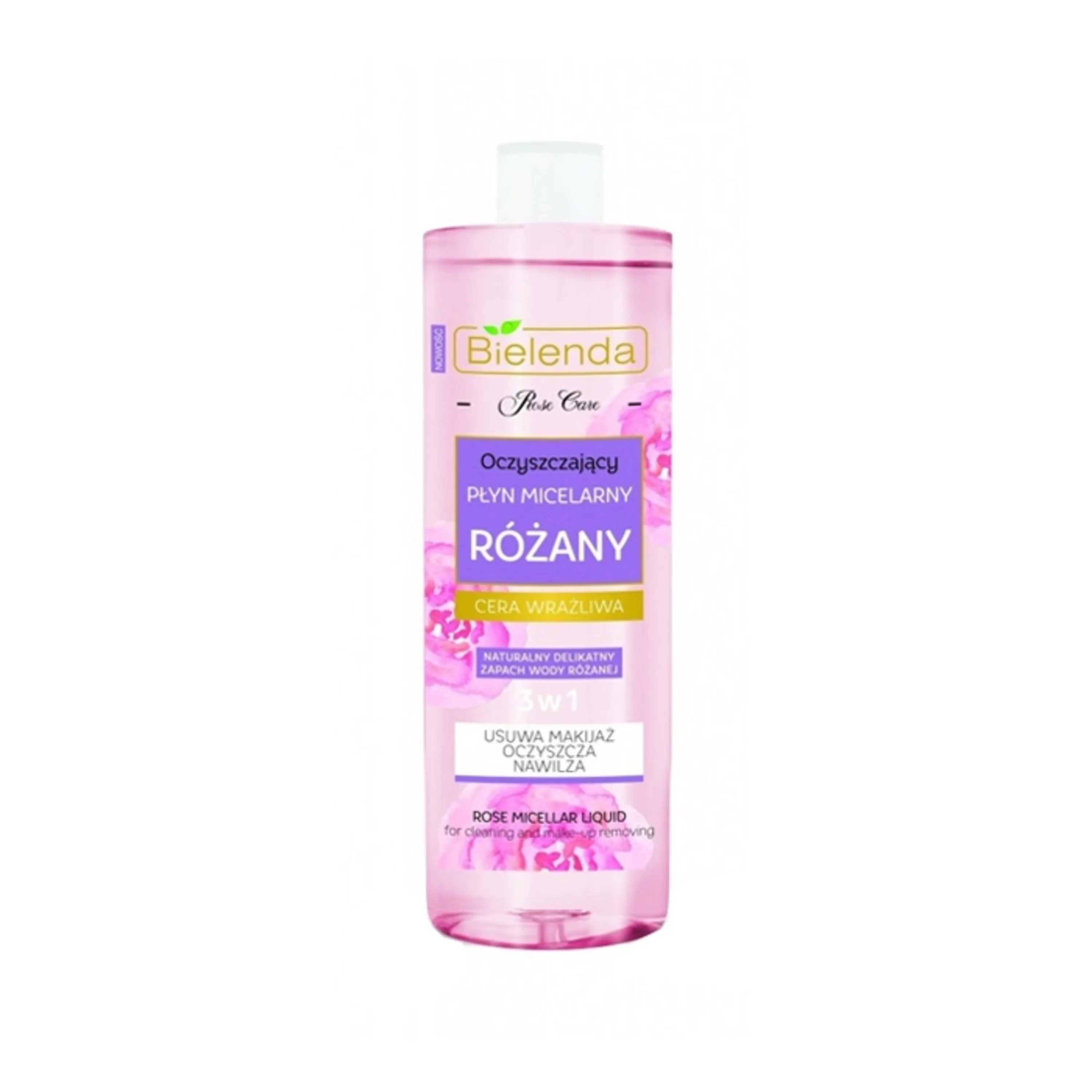 محلول میسلار پاک کننده آرایش حاوی روغن گل رز Bielenda محلول میسلار پاک کننده آرایش حاوی روغن گل رز Bielenda