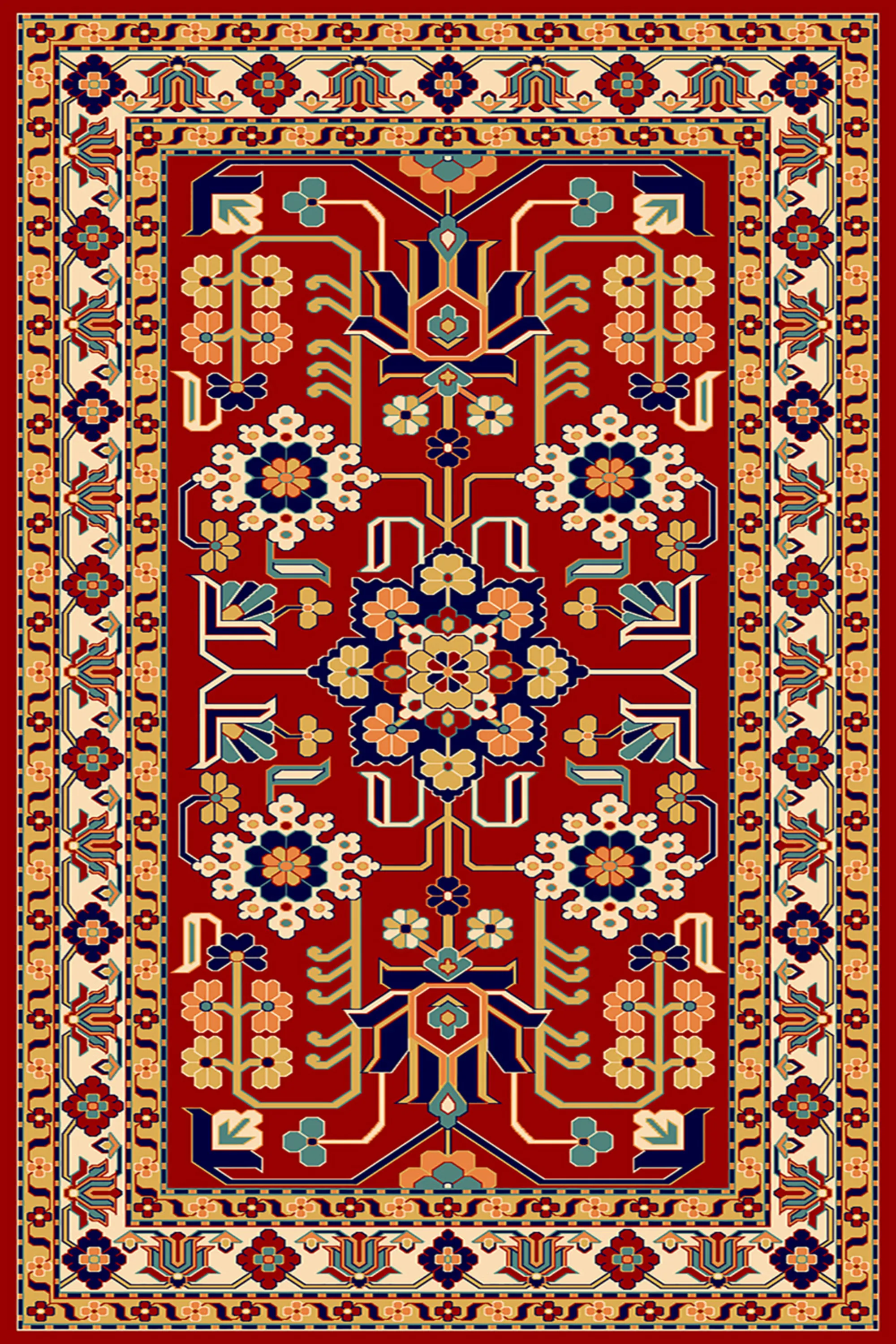 فرش  ساوین طرح مهربان لاکی کلکسیون پازیریک