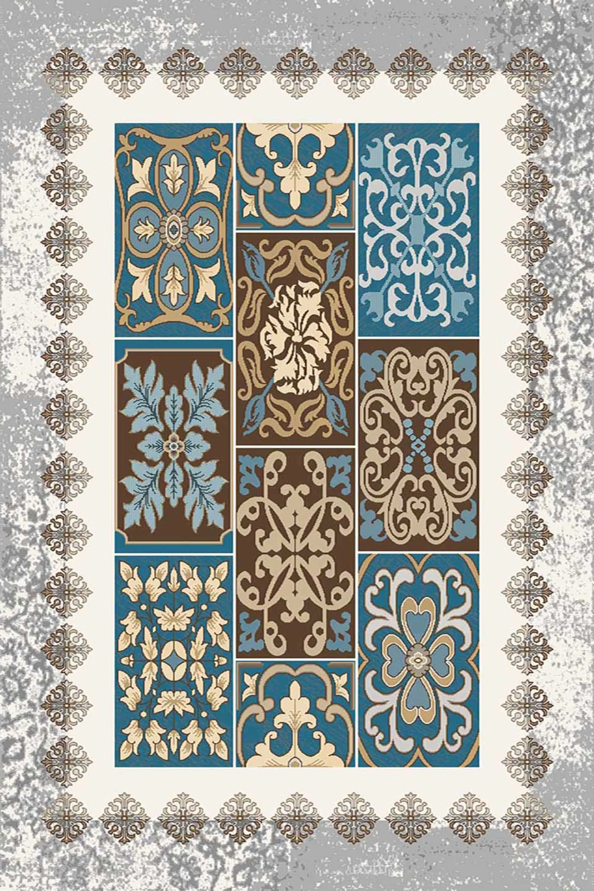 فرش طرح 4046 کرم کلکسیون ویژن