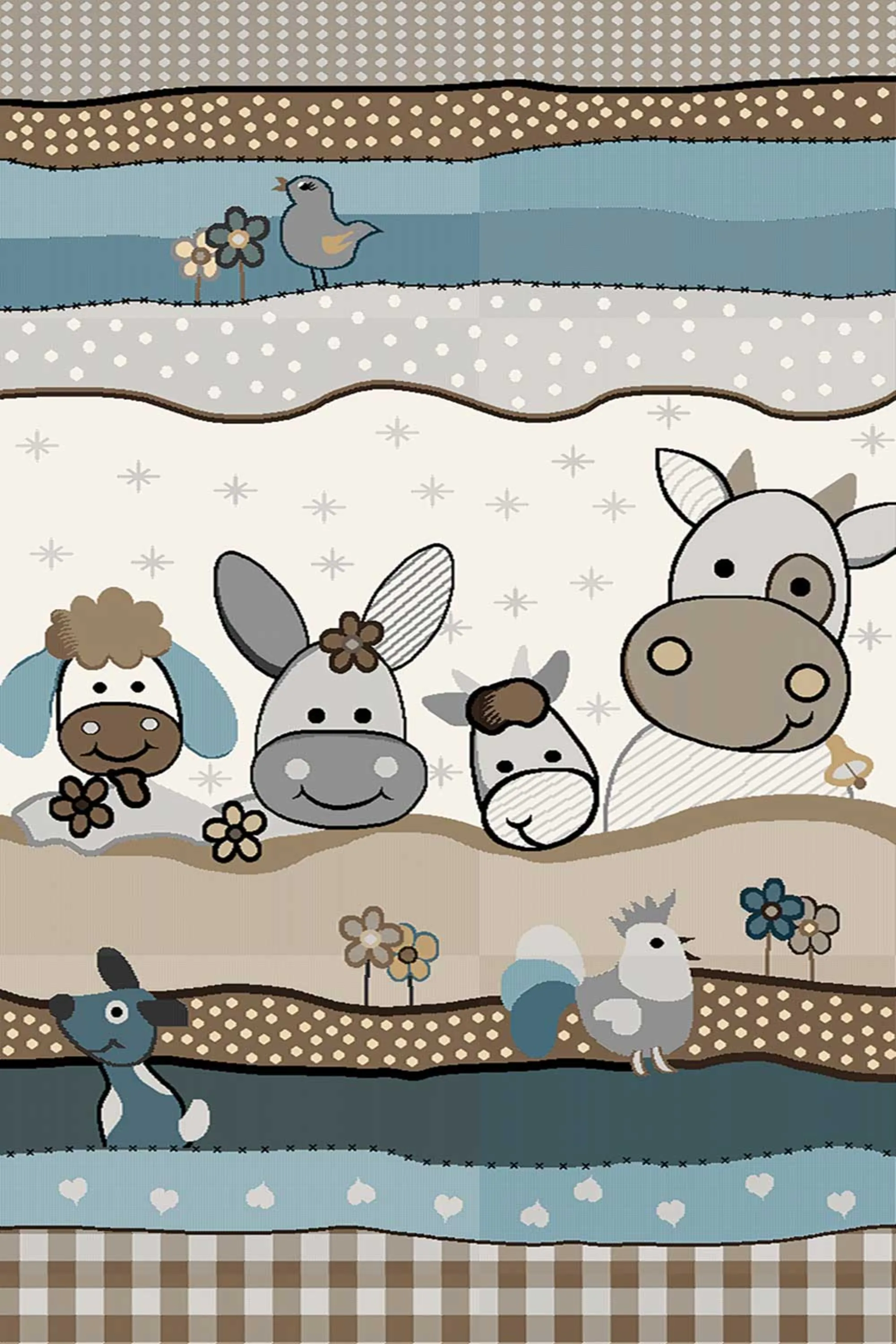 فرش طرح 4034 کرم کلکسیون ویژن