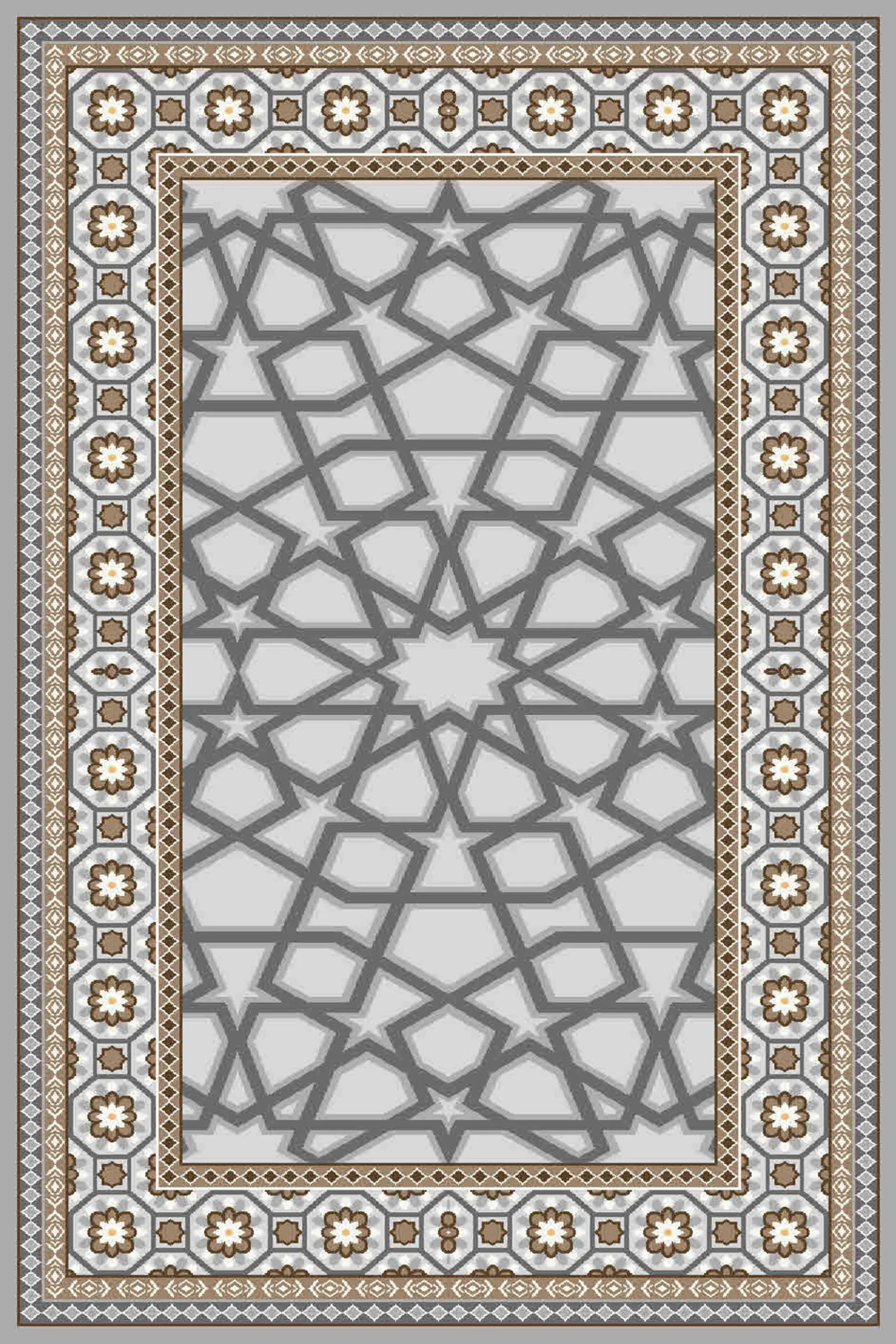 فرش ساوین طرح 7417 نقره ای کلکسیون آویژه فرش ساوین طرح 7417 نقره ای کلکسیون آویژه