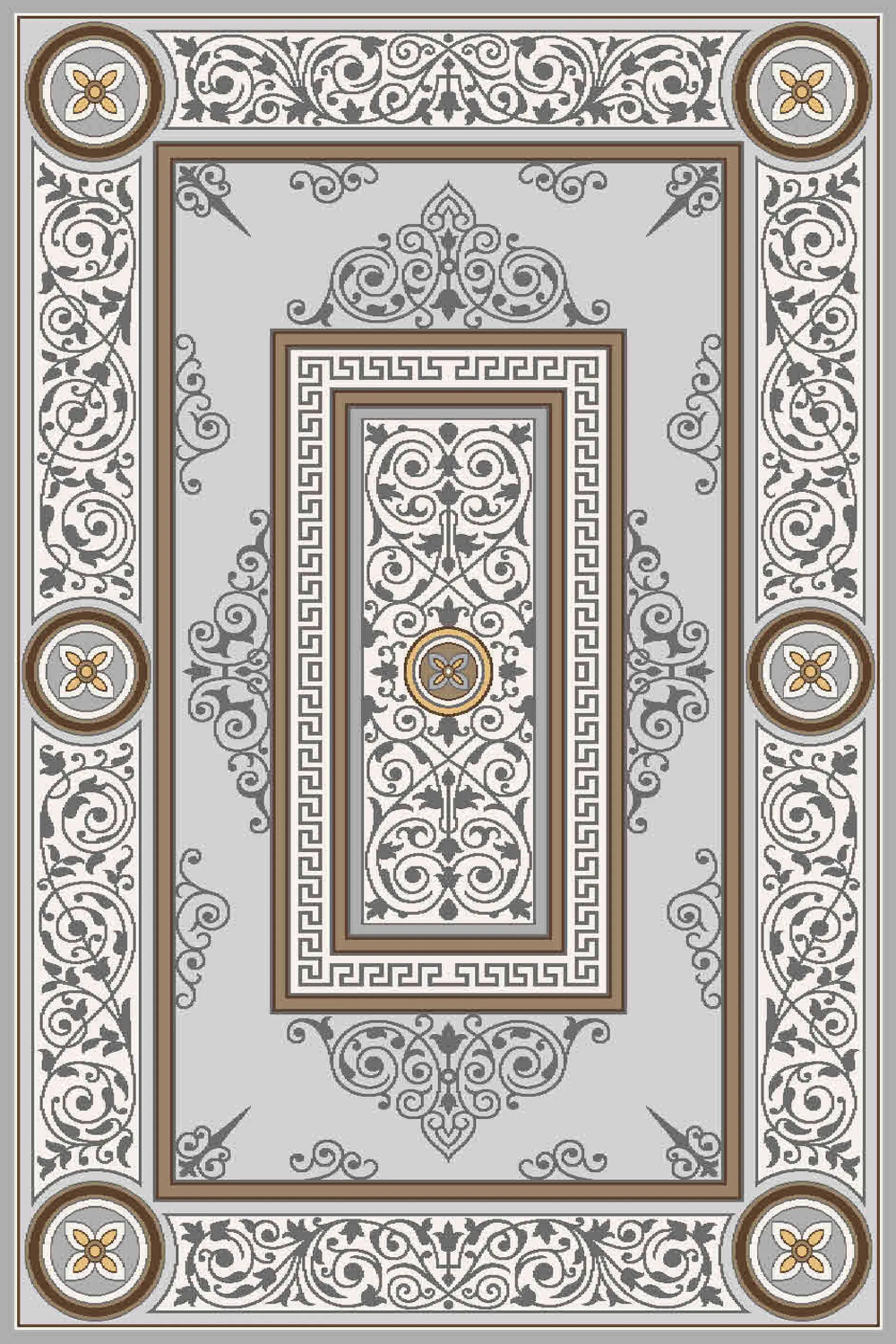 فرش ساوین طرح 7412 نقره ای کلکسیون آویژه فرش ساوین طرح 7412 نقره ای کلکسیون آویژه