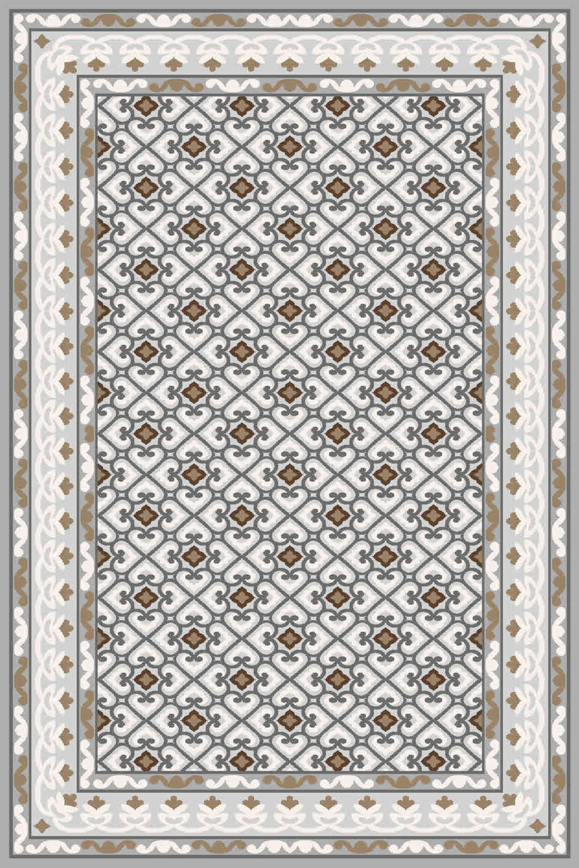 فرش ساوین طرح 7409 نقره ای کلکسیون آویژه فرش ساوین طرح 7409 نقره ای کلکسیون آویژه