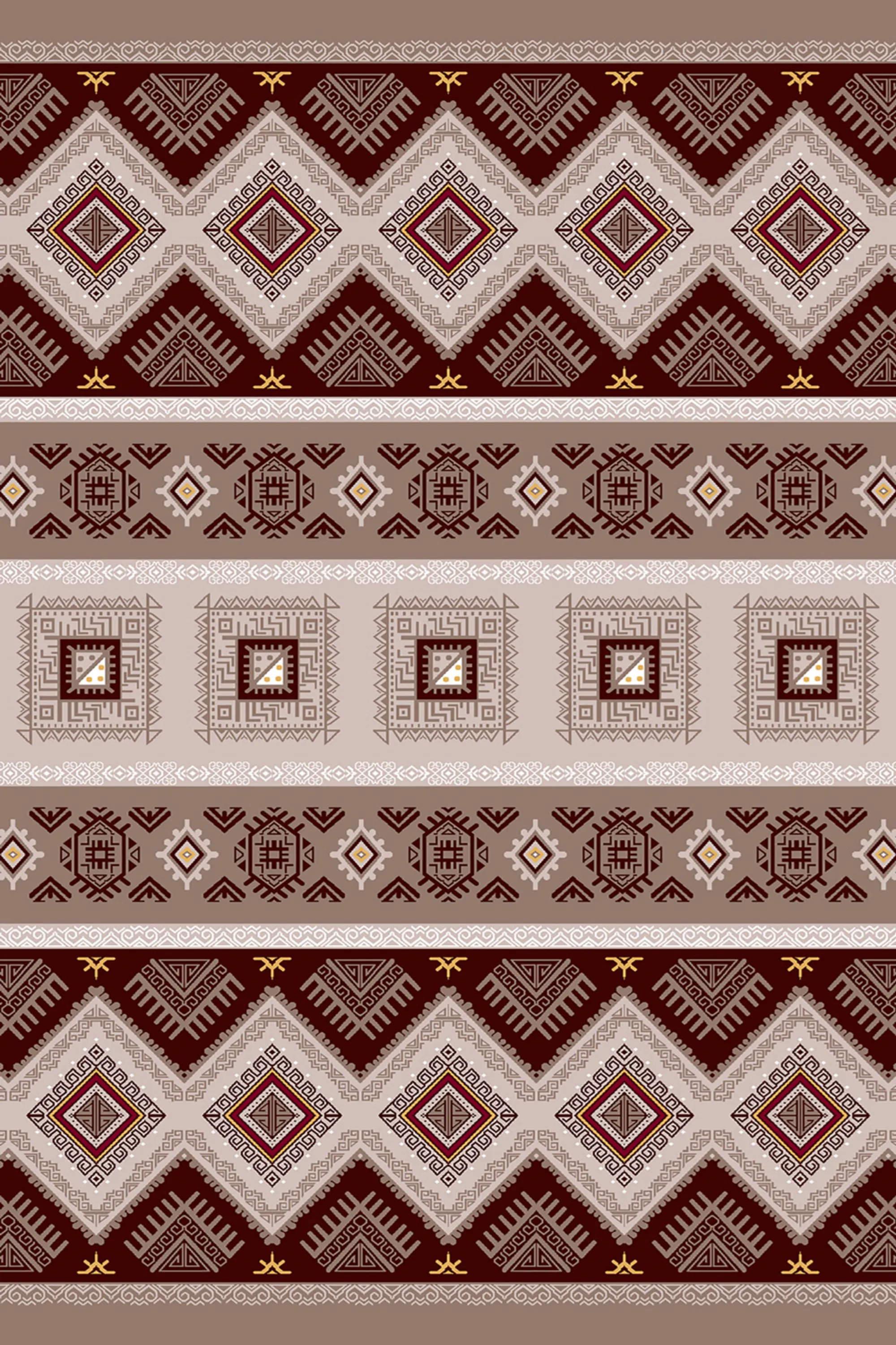 فرش ساوین طرح هامون شکلاتی کلکسیون صدف