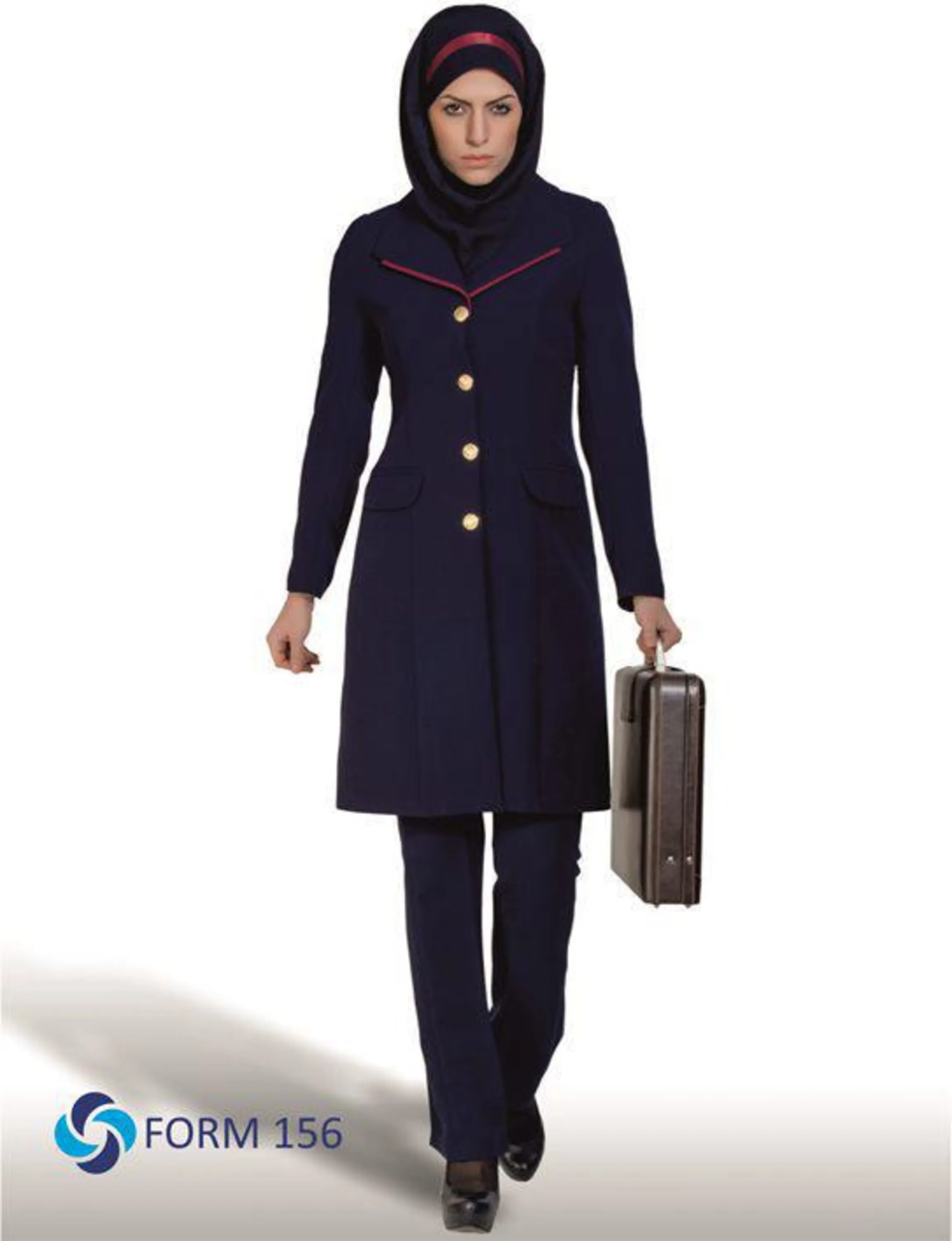 مانتو و شلوار اداری مدل فاستونی یقه امریکایی کد 156 مانتو و شلوار اداری مدل فاستونی یقه امریکایی کد 156