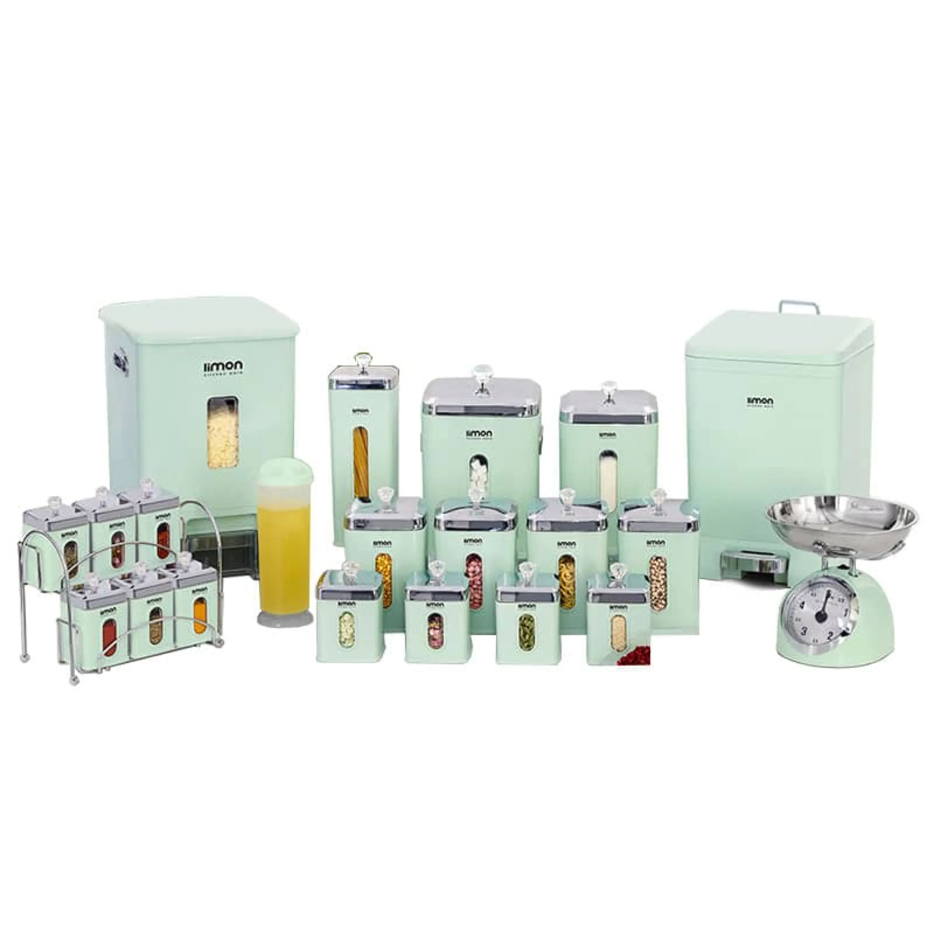 سرویس آشپزخانه چهارگوش 22 پارچه لیمون درب شفاف سرویس آشپزخانه چهارگوش 22 پارچه لیمون درب شفاف