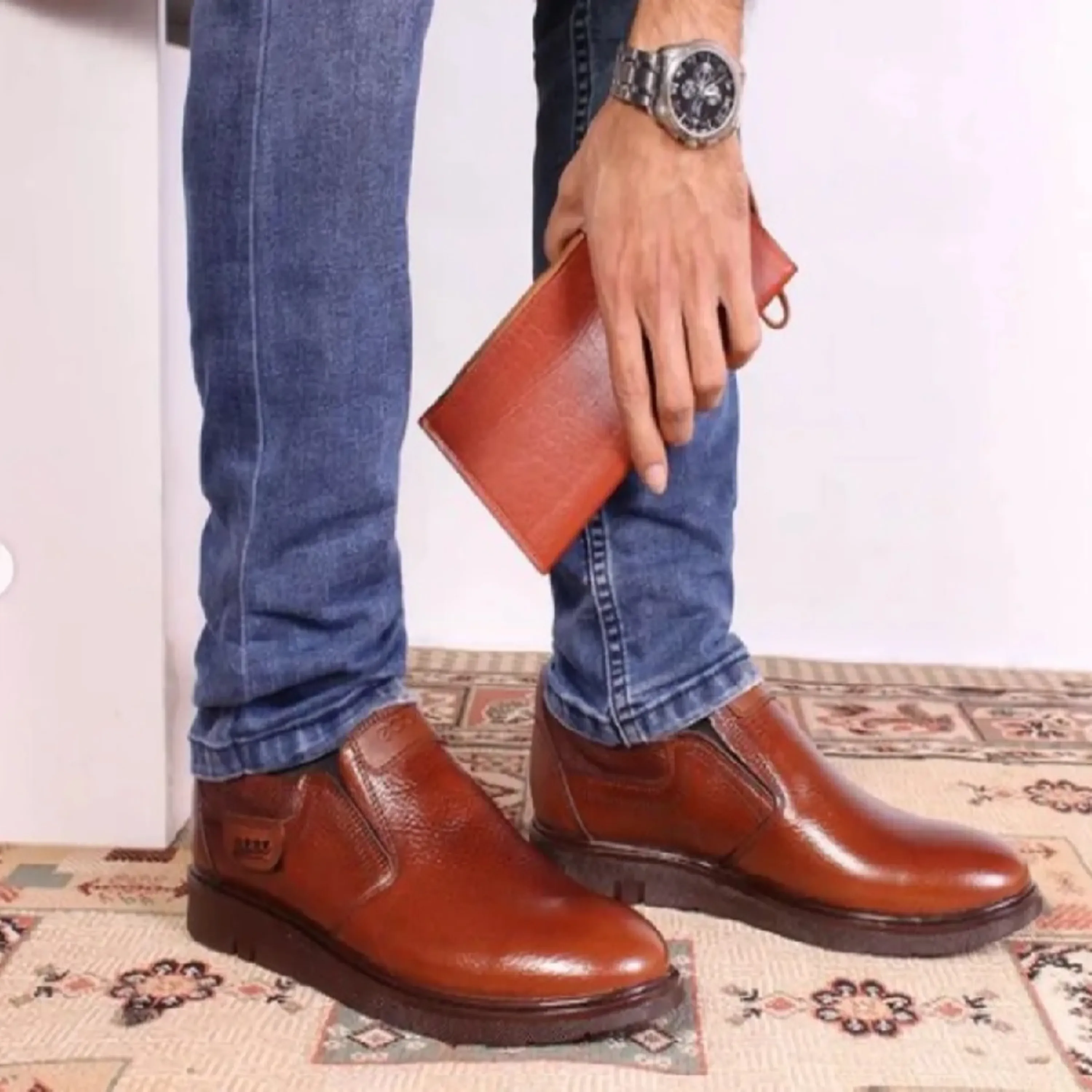 کفش چرم مردانه مدل بلتون کشی کفش چرم مردانه مدل بلتون کشی