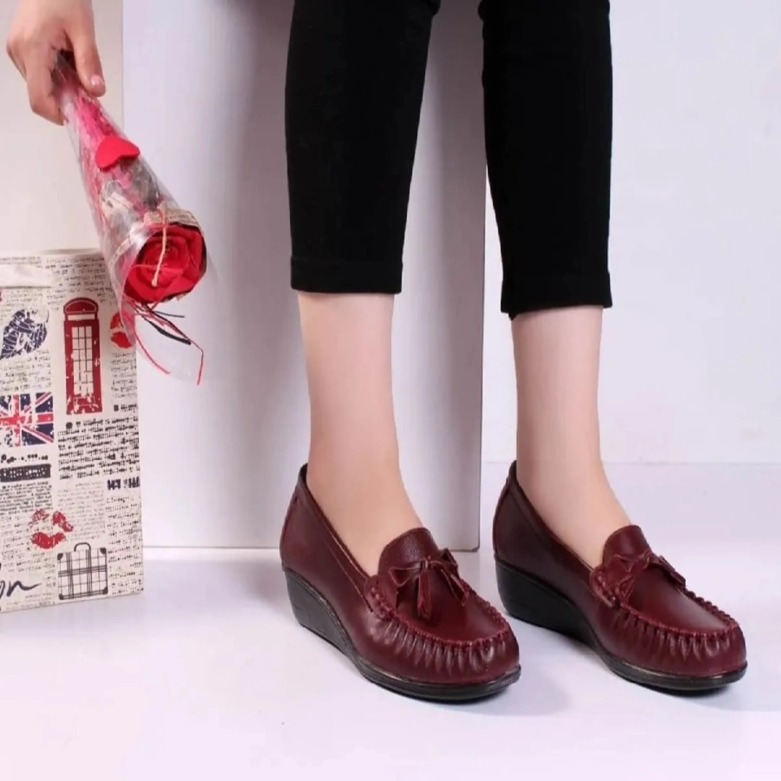 کفش چرم زنانه مدل دلسا کفش چرم زنانه مدل دلسا