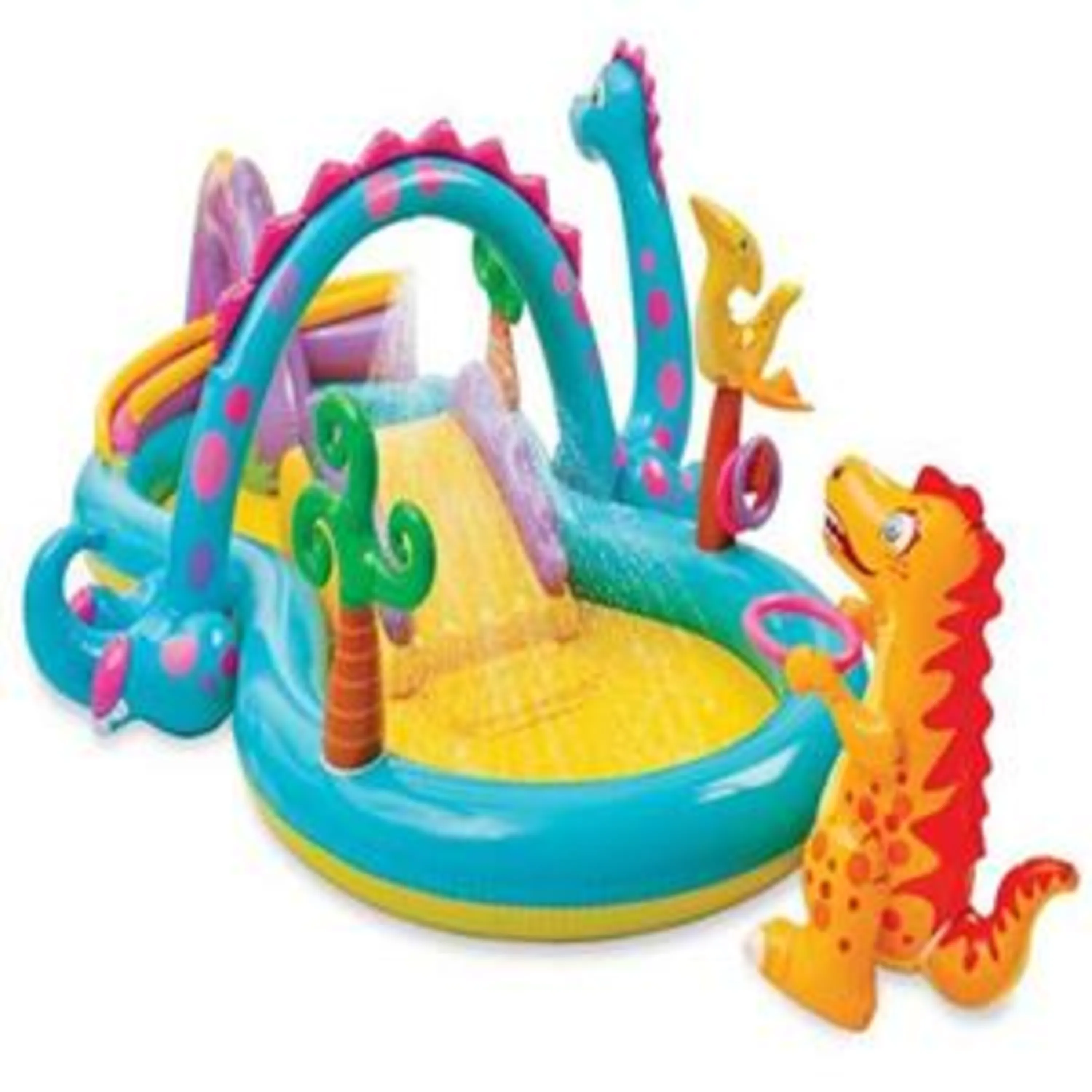 استخر و سرسره بادی کودک اینتکس دینولند مدل 57135